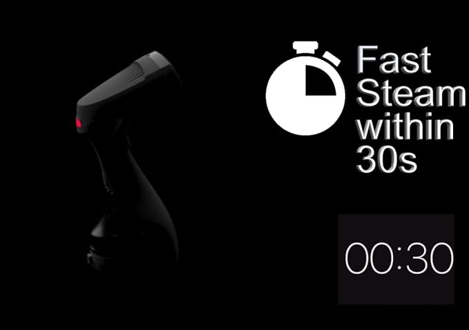 Travel Garment Steamer, 30s Fast Heat, 1500W, Auto-Off, Wrinkle-Removing Handheld Steamer with 300ml Detachable Water Tank for Clothes, Garments, and Fabrics