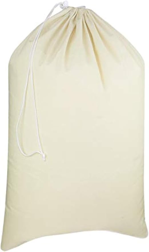 COTTON CRAFT Extra Large Laundry Bags - Washable Utility Bag - 28x36 | Heavy Duty Durable Cotton Canvas Drawstring Closure Laundry Bag - Dorm Basket Hamper Liner Toys Clothes Organizer Sack