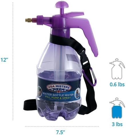 Classic USA Misters 1.5 Liter Personal Water Mister Pump Spray Bottle