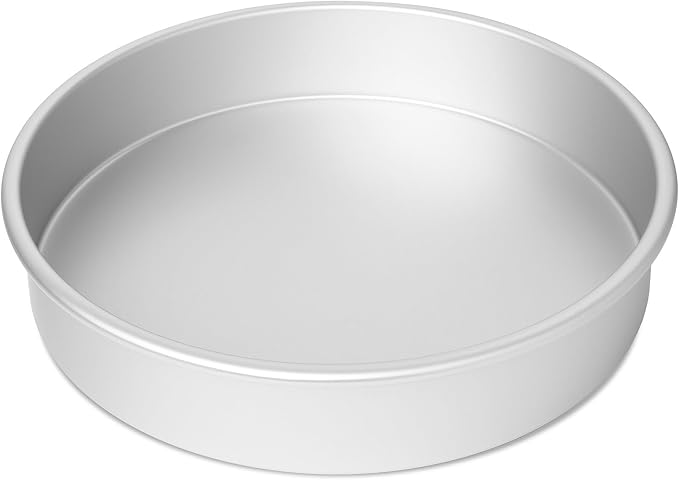 LAST CONFECTION 10 x 2 Inch Round Cake Pans, Set of 2 Anodized Aluminum Cake Pans Baking Tins