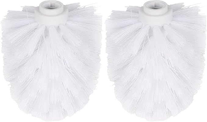 2PCS Toilet Bowl Brush Replacement Head, Toilet Brush Head Replacement with Durable Stiff Bristles, Cleaning Tool for Home Hotel Bathroom (Color:White)