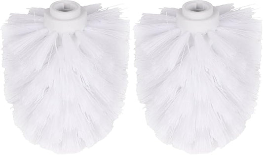 2PCS Toilet Bowl Brush Replacement Head, Toilet Brush Head Replacement with Durable Stiff Bristles, Cleaning Tool for Home Hotel Bathroom (Color:White)