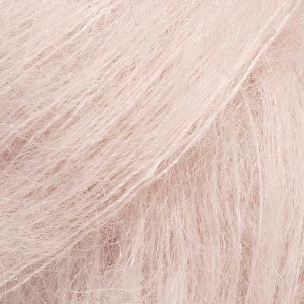 Mohair and Silk Yarn Drops Kid-Silk, 0 or Lace, 2 Ply, 0.9 oz 230 Yards per Ball (40 Pink Pearl)