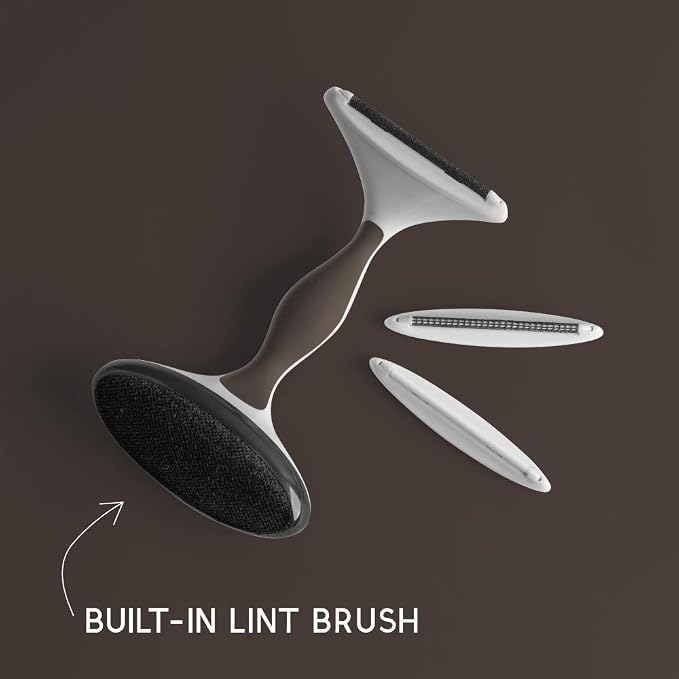 Battery-Free Fabric Shaver & Lint Brush | Ultimate Fuzz Remover Sweater Comb | Lint Remover and Depiller for Clothing & Furniture (Taupe)