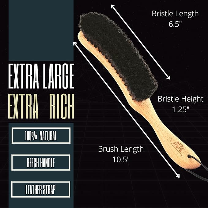 Hat Brush Clothes Brush for Suits Lint Brush Felt Cowboy Hat Cleaner Suit Brush Laundress Lint Roller Wool Cashmere Velvet Furniture Pet Hair Cleaning Kit 100% Horsehair Bristle - 20 Pack