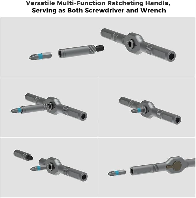 DYLIFE 42 in 1 Magnetic Screwdriver Set, DIY Ratchet Screwdriver Set, Removable Self-assembly Precision Screwdriver Kit, Magnetic DIY Precision Tool Kit for PC Laptop Mobile Cell Phone Digital Watch | DIY Ratchet Screwdriver Set, Removable Self-assembl...