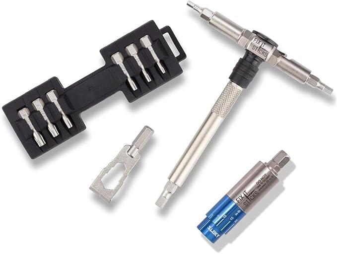 Fix It Sticks Ratcheting Multi-Tool - EDC Set with Ratcheting Locking Hex T-Way Wrench, Mini Pry Bar and 15 Bits Included | Standard EDC Kit, Mini Pry Bar, 15 Tips Included
