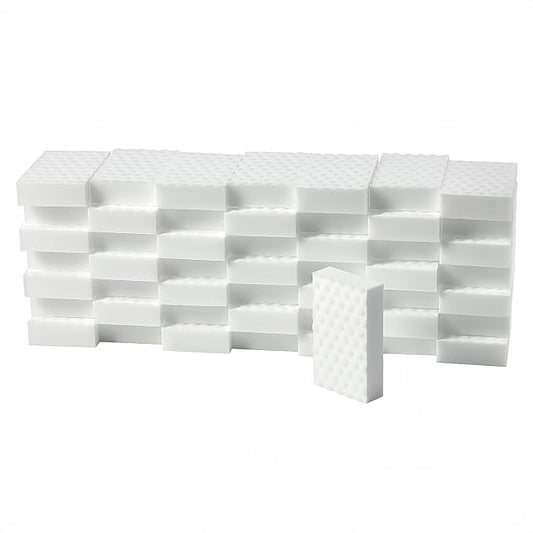 Magic Sponges Eraser,50PCS 2X Density Melamine Sponge Foam Cleaner for Bathtub, Floor, Baseboard, Bathroom, Wall,Kitchen,Furniture (50PCS (2X Density) | Just add Water,No Chemical Cleaners Required,Multi-purpose Cleaning Sponge for Kitchen, Bathroom,Ba...