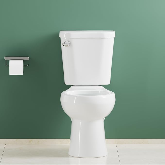 17" Round Toilet Bowl Only – Upgraded Power Flush, Single Side Handle, Includes Tank Hardware, No Seat – Ideal for Small Powder Room or Senior Bathroom Replacement