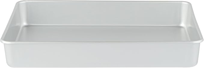 Restaurantware-Met Lux 13 x 9 x 2 Inch Straight-Sided Baking Tin, 1 Rectangular Cake Pan - Oven-Ready, Freezable, Anodized Aluminum Baking Sheet Cake Pan, Greaseproof, For Birthday