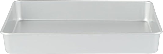 Restaurantware-Met Lux 13 x 9 x 2 Inch Straight-Sided Baking Tins, 12 Rectangular Cake Pans - Oven-Ready, Freezable, Anodized Aluminum Baking Sheet Cake Pans, Greaseproof, For Birthday Cakes