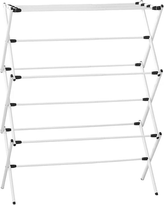 Expandable Steel Laundry Drying Rack, 7-Level Heavy Duty Clothes Drying Rack, Foldable & Space Saving, No Tools Assembly, Lightweight for Indoor/Outdoor Use