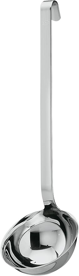 Rösle Stainless Steel Hooked Handle Ladle with Pouring Rim, 4.1-Ounce (10008)