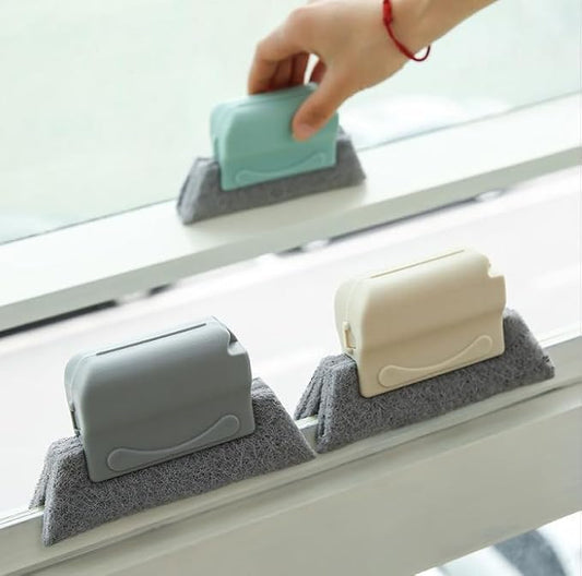 Portable Multi-Purpose Cleaning Kit: Includes 4 Window Track Brushes, Corner Scraper, Detachable Window Groove Cleaner, 2 Pumice Stone Bars. Deep Cleaner for Bathroom, Kitchenware, Door & Window Gaps.