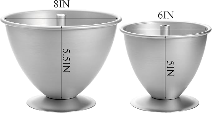 Cedilis 2 Pack Doll Cake Mold, 8 Inch and 6 Inch Princess Skirt Cake Pan, Non Stick Wonder Pan, Easy to Clean