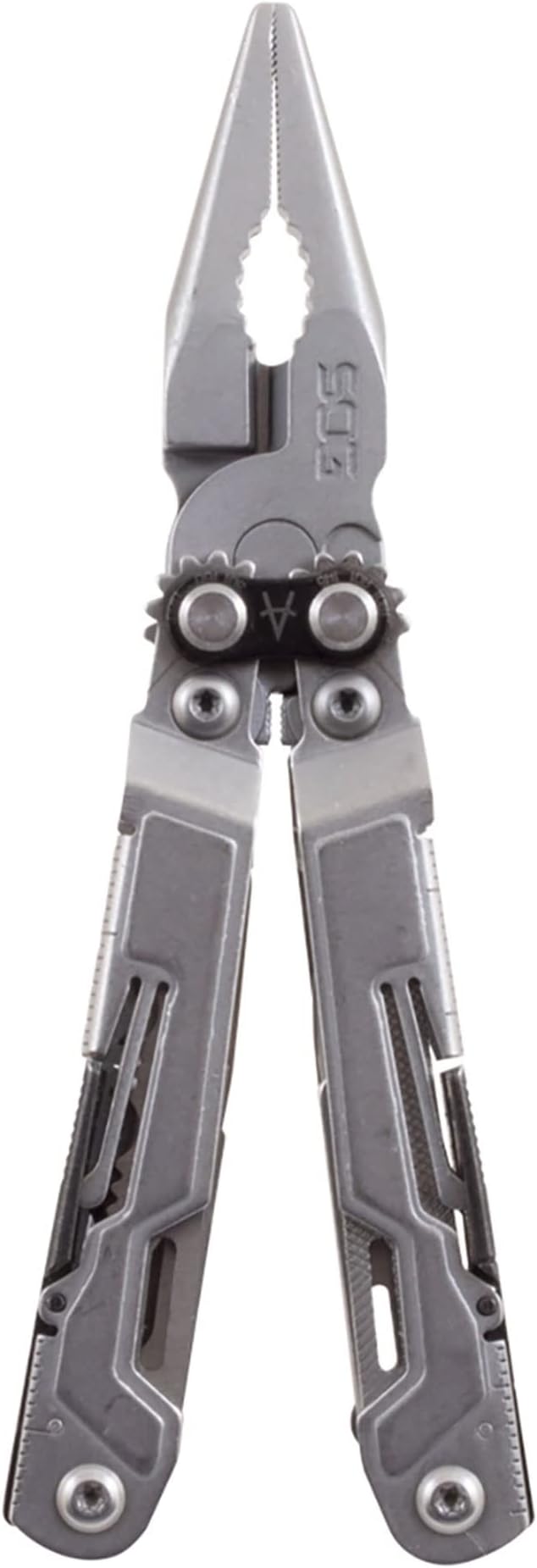 SOG PowerPint Mini Compact Stainless Steel Multi-Tool |18 Lightweight Specialty Tools & SOG Multitool Pliers Pocket Knife, Stone Wash | 18 Locking Tools, Compound-Leverage Needle-Nose Pliers, Magnetic 1/4 Hex Bit Driver, 5 Length, 4.2 Oz, Stonewash Finish