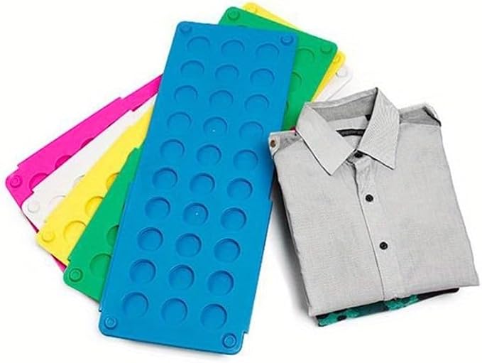 Clothes Folding Board - Professional Shirt Folder for Perfect Uniform Folds, Space-Saving Laundry Organizer (White)
