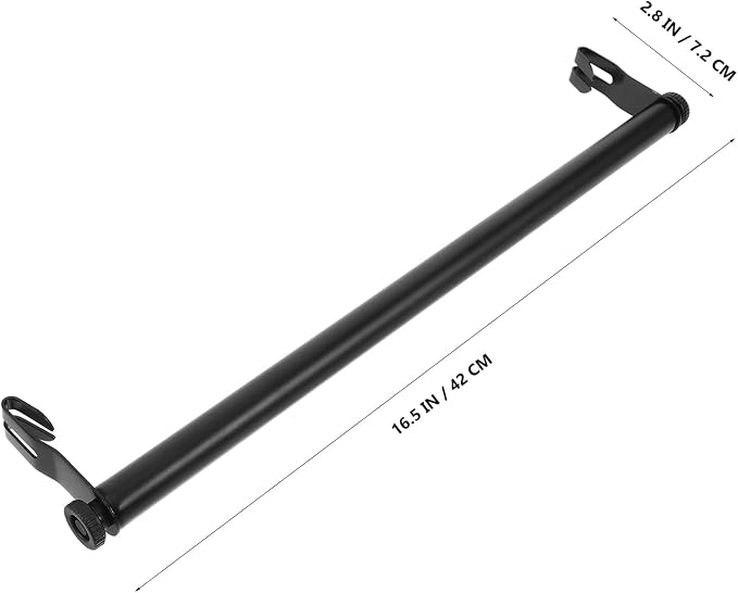 PRETYZOOM Retractable Closet Rod 16.53In Carbon Steel Hanging Bar for Wire Shelving Heavy Duty Clothes Drying Rack with Wire Shelf No-Drill Indoor Laundry Organizer for Wardrobe