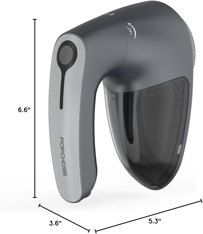 POPCHOSE Fabric Shaver, 6-Leaf Blades & Electrostatic Brush, Rechargeable | Lint Remover for Clothes, Sweater Shavers to Remove Pilling, Electric Lint Remover for Couch, Furniture, Fuzz