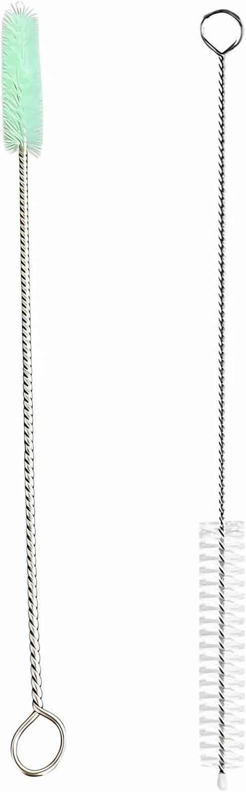 Straw Cleaner Brush, Reusable Metal Handles Straw Cleaner Brush Extra Long for Stanley Mug 40, 30, 20 oz, 10mm Wide for Sippy Cup, Water Bottle and Tubes