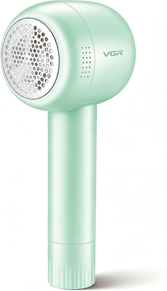 VGR 813 Rechargeable Fabric Shaver,6-Blade Lint Remover,Green | Cordless Clothes Lint Remover for Sweaters, Blankets, Couch, at home or while traveling