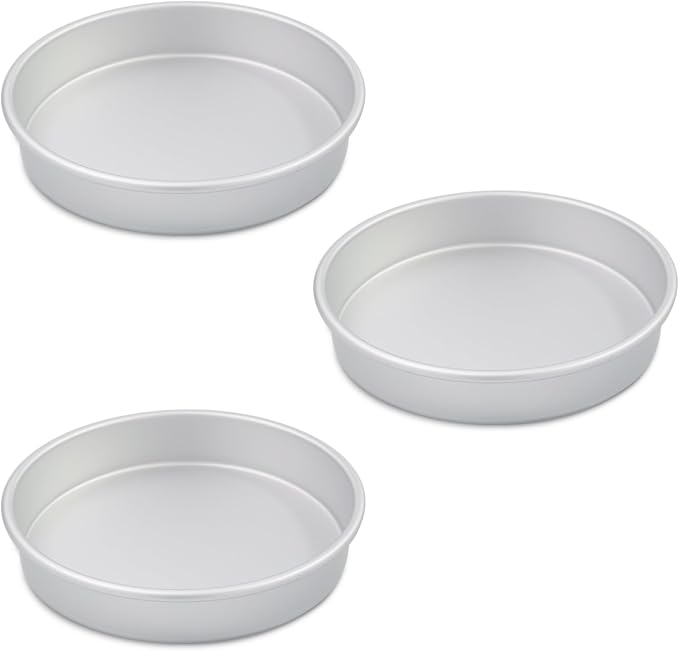 6 x 2 Inch Heart Shaped Cake Pans Set of 2, Aluminum Heart Cake Tin, Baking Cake Pan for Wedding, Party, Family Occasions, Chocolate, Bread. (Round, 9×2 Round Cake Pan, Set of 3) | Aluminum, Wedding & Party Use, Baking Tin, Chocolate & Bread
