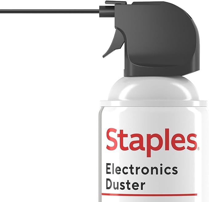 Staples Compressed Air Duster, 10 Oz Cans, 2-Pack | For cleaning electronics, keyboards, and office devices of dust and debris.