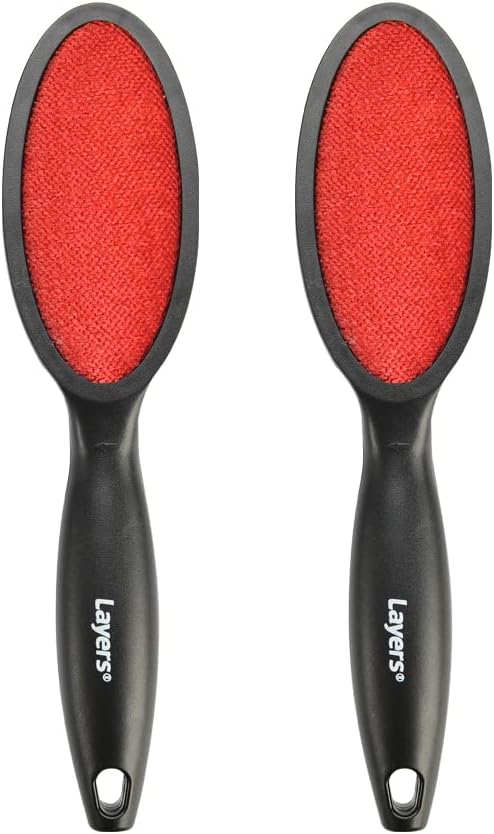 Layers 2 Pack Lint Remover 2 Sided Lint Brush, Travel Clothes Roller