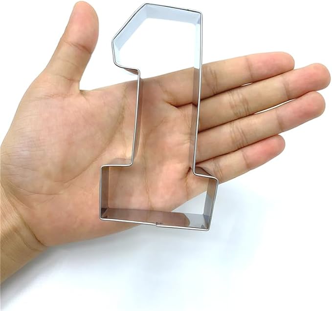 LILIAO Number One #1 Cookie Cutter, 3.93", Stainless Steel