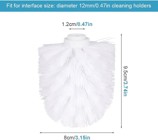 2PCS Toilet Bowl Brush Replacement Head, Toilet Brush Head Replacement with Durable Stiff Bristles, Cleaning Tool for Home Hotel Bathroom (Color:Black)