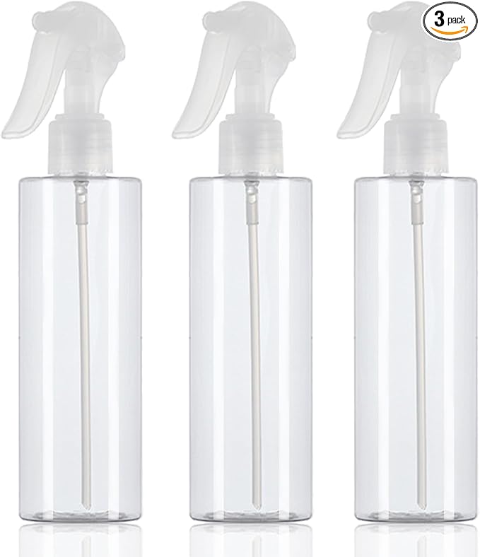 3 Pack 10 oz/300ml Plastic Spray Bottles, BPA-Free Empty Fine Mist Spray Bottles, Leak-Proof Safety Valve Sprayer for Hair, Plants, Cleaning & Pet Care (Not Continuous)