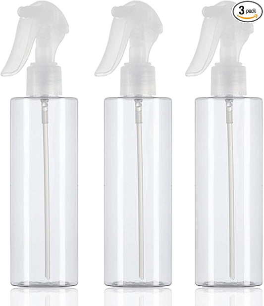 3 Pack 10 oz/300ml Plastic Spray Bottles, BPA-Free Empty Fine Mist Spray Bottles, Leak-Proof Safety Valve Sprayer for Hair, Plants, Cleaning & Pet Care (Not Continuous)