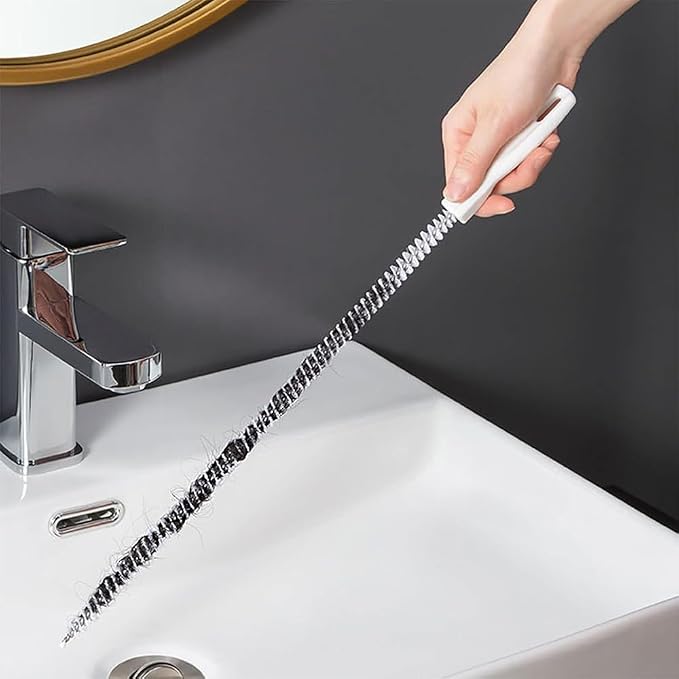 Flexible Drain Cleaner Brush, Bendable Shower Sink Long Pipe Cleaners Hair Clog Remover Cleaning Tool for Home Kitchen Sink, Bathroom Hair, Unclog Toilet, Dryer Vent, Sewer, Snake Tube
