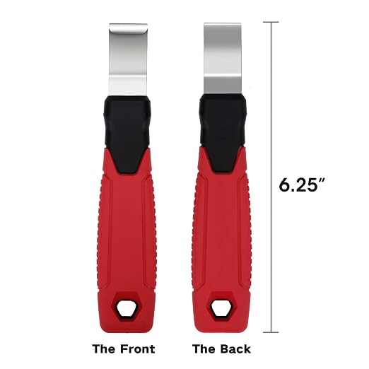 Vinyl Siding Removal Tool with Extra Long Handle- Steel Blade Vinyl Non-Slip Grip Handle for Installation and Removal Tool Avoid Damaging Vinyl Siding Tool (1)