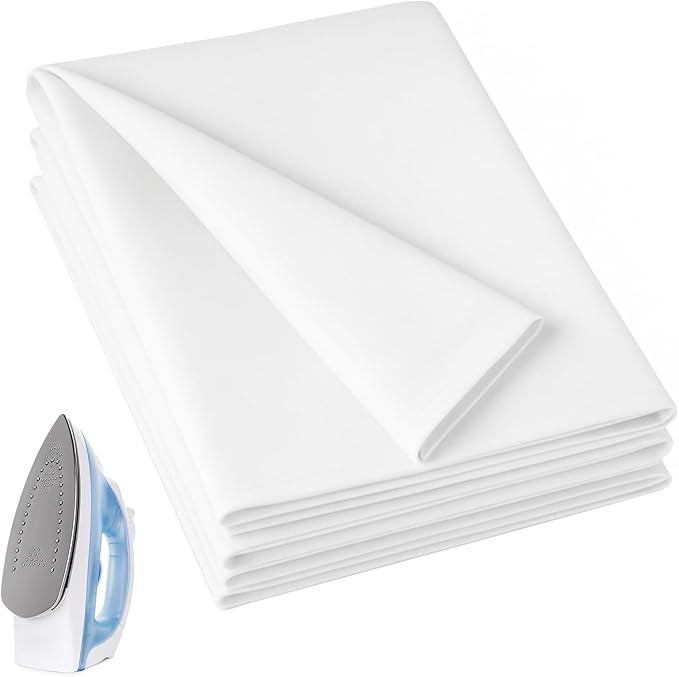 Mindsoft 3 Pcs Pressing Cloth for Ironing Cotton Cloth Pressing for Iron 14 x 24 Inch Fabric Press Clothing Sewing and Ironing Fabric Protector Press Tool