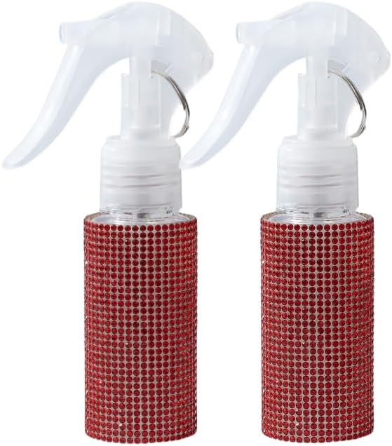 60ml Empty Spray Bottles, Continuous Spray Bottle for Hair, Spray Water Bottle Fine Mist Refillable, Skin Care, Showering Pets, Plants, Travel, Ironing and Cleaning -Red