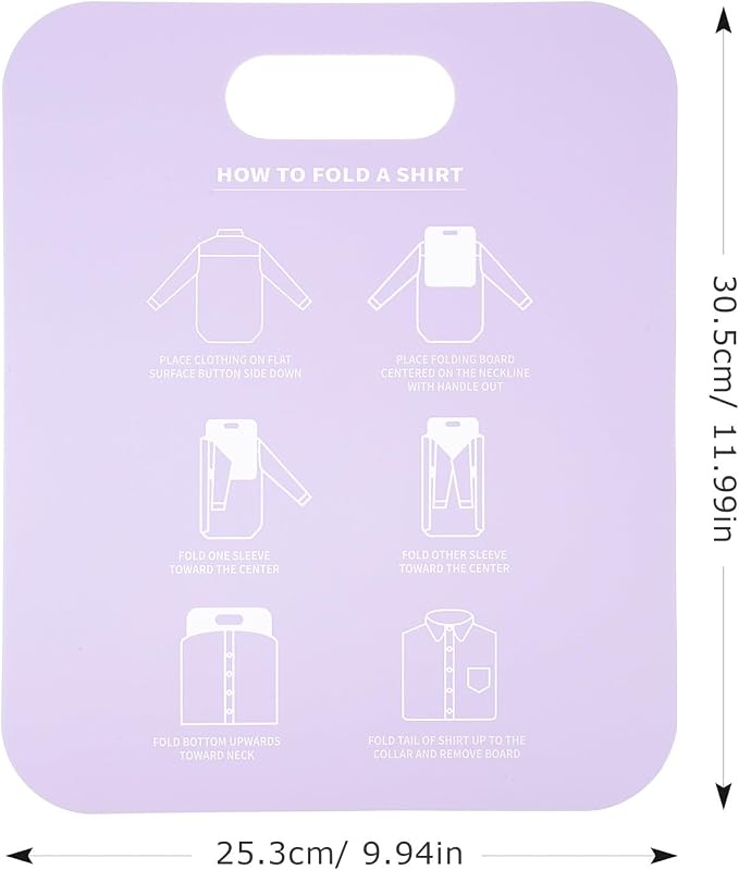 Angoily 2-Pack T Shirt Folding Board Clothes Folder Laundry Organizer for T-Shirt Home Closet Storage 12X9.96 Inch
