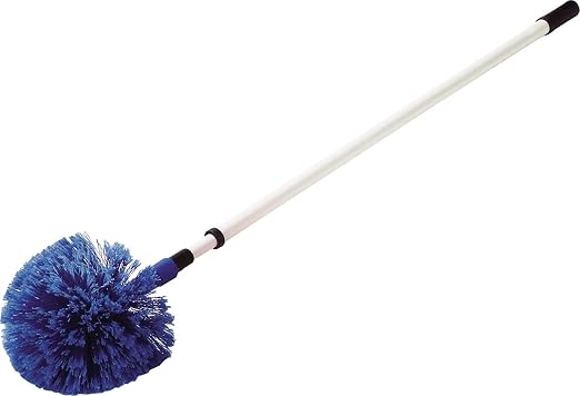Sparta Round Duster Head, Soft Flagged Bristles, 9 Inch, Blue | Flo-Pac, Electrostatic Bristles, Ceilings and Corners, Handle Sold Separately, BPA Free