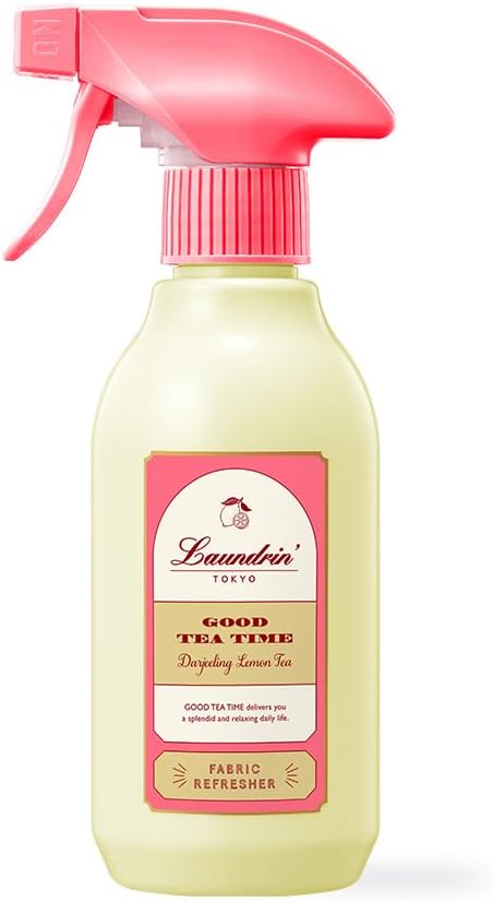 Laundrin Fabric Refresher Spray - Darjeeling Lemon Tea, 300ml | Pet odor eliminator for home, room essentials fabric spray for mattress, curtain, sofa, carpet, furniture & bedding