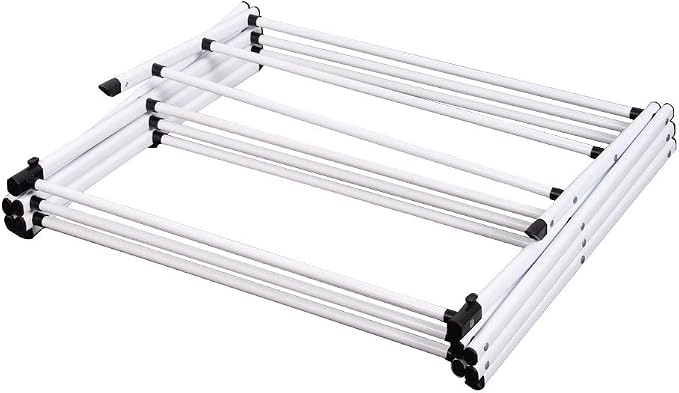 Household Indoor Folding Clothes Drying Rack, Dry Laundry and Hang Clothes,Towel Rack for Storage (White)