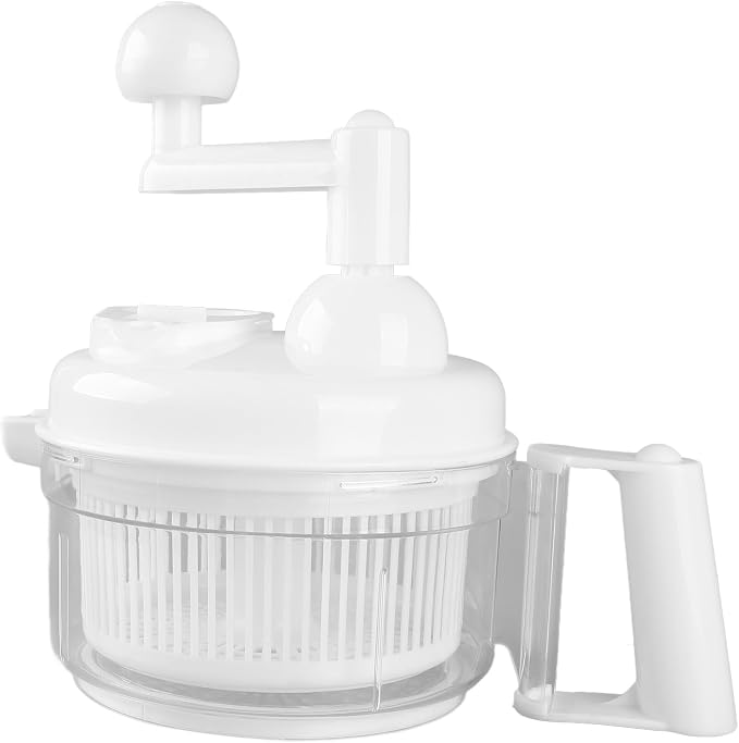 Mini Food Chopper, Salsa Maker Mini Food Processor Mixer Blender Manual Vegetable Chopper Full Function Hand Cranked Vegetable Cutter for Onion Garlic Salad Meat Fruit Ice