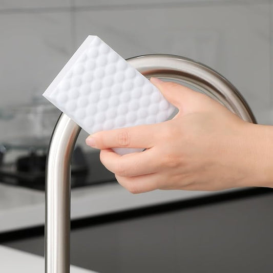 Magic Sponges Eraser,10 Pack Melamine Sponge in Bulk,2X Density,Long Lasting,Cleaning Sponge for Kitchen, Bathroom,Bathtub, Sink,Furniture, Wall Cleaner (White, 3.93x2.76x0.98in) | Just add Water,Easy to Use,for Kitchen, Bathroom, Bathtub, Sink, Wall C...