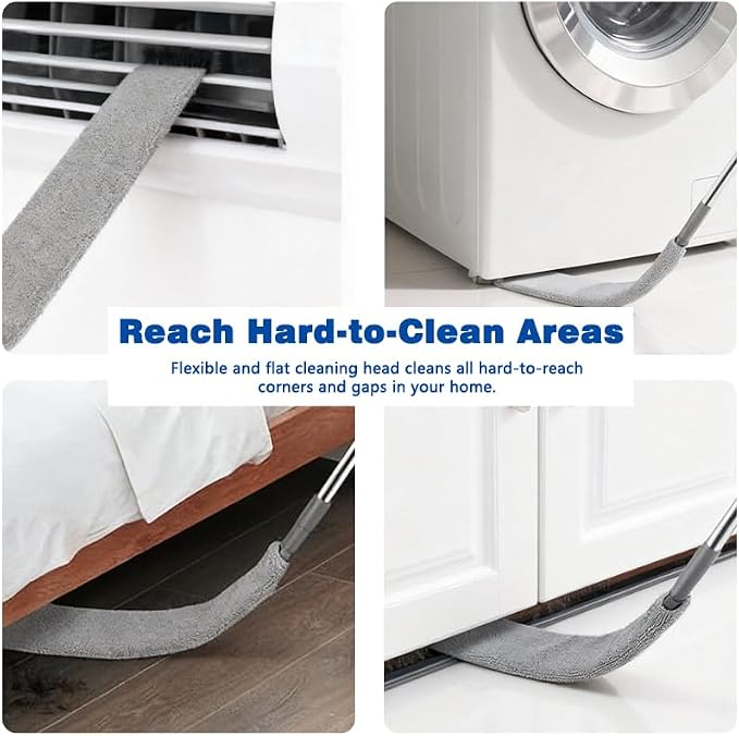 Retractable Gap Dust Cleaner with 2 Microfiber Dusting Cloths Long Handle Cleaning Tools Furniture Cleaning Duster