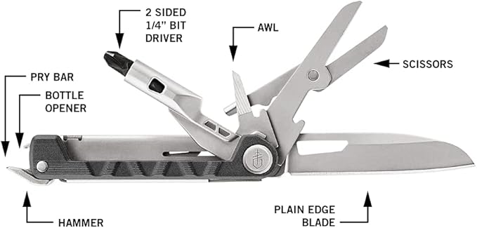 Gerber Armbar Drive EDC Pocket Knife Multitool with Bottle Opener, Onyx