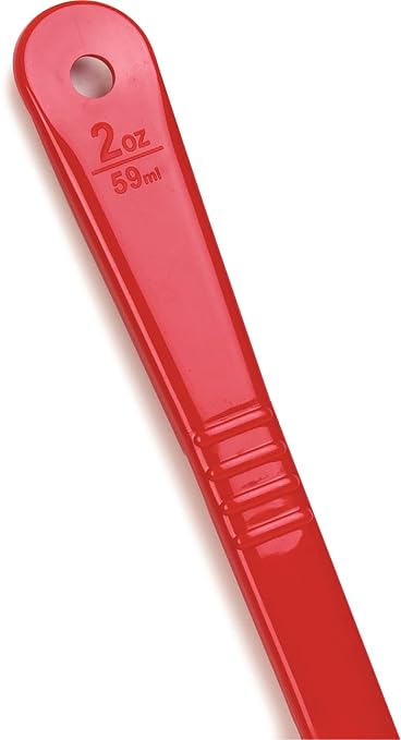 Carlisle FoodService Products Measure Miser Plastic Measuring Spoon with Long Handle, 2 Ounces, Red (Pack of 2)