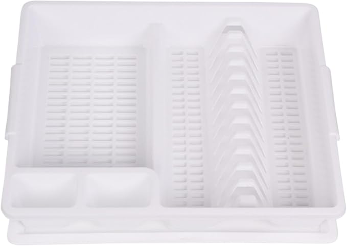 Multifunctional Dish Drainer Rack, Space Saving Plate Drying Organizer, Lightweight Function for Kitchen Countertops, Chopsticks Bowls Plates Spoons Cups Family Cooking Needs