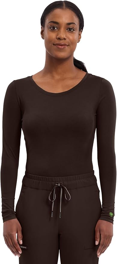 Healing Hands Underscrub Long Sleeve Women Knits Scrub Tops | Soft Cotton Blend Knit, Breathable Stretch Comfort, Machine Wash, Easy Care Fabric, Ideal For Layering Under Scrubs