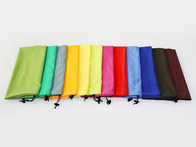 Extra Large Laundry Bag 30"x40" – 12 Pack Mixed Color Drawstring Bags for College, Dorm, Family – Color-Coded Laundry Sorting Set, Machine Washable