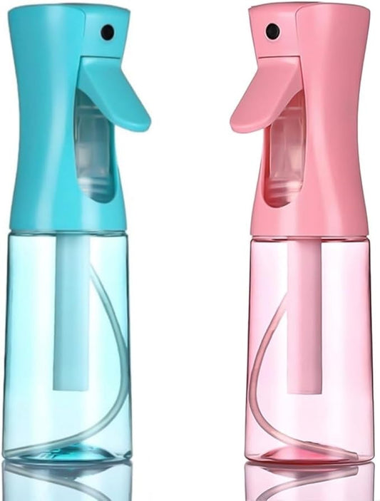 Spray Bottle For Hair,Continuous Spray Bottle, Fine Mist Empty Spraying Water Bottles for Plants, travel, Salons,Ironing and Cleaning (Blue,pink)