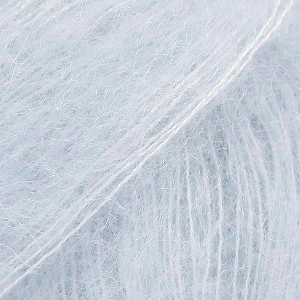 Mohair and Silk Yarn Drops Kid-Silk, 0 or Lace, 2 Ply, 0.9 oz 230 Yards per Ball (07 Light Sky Blue)